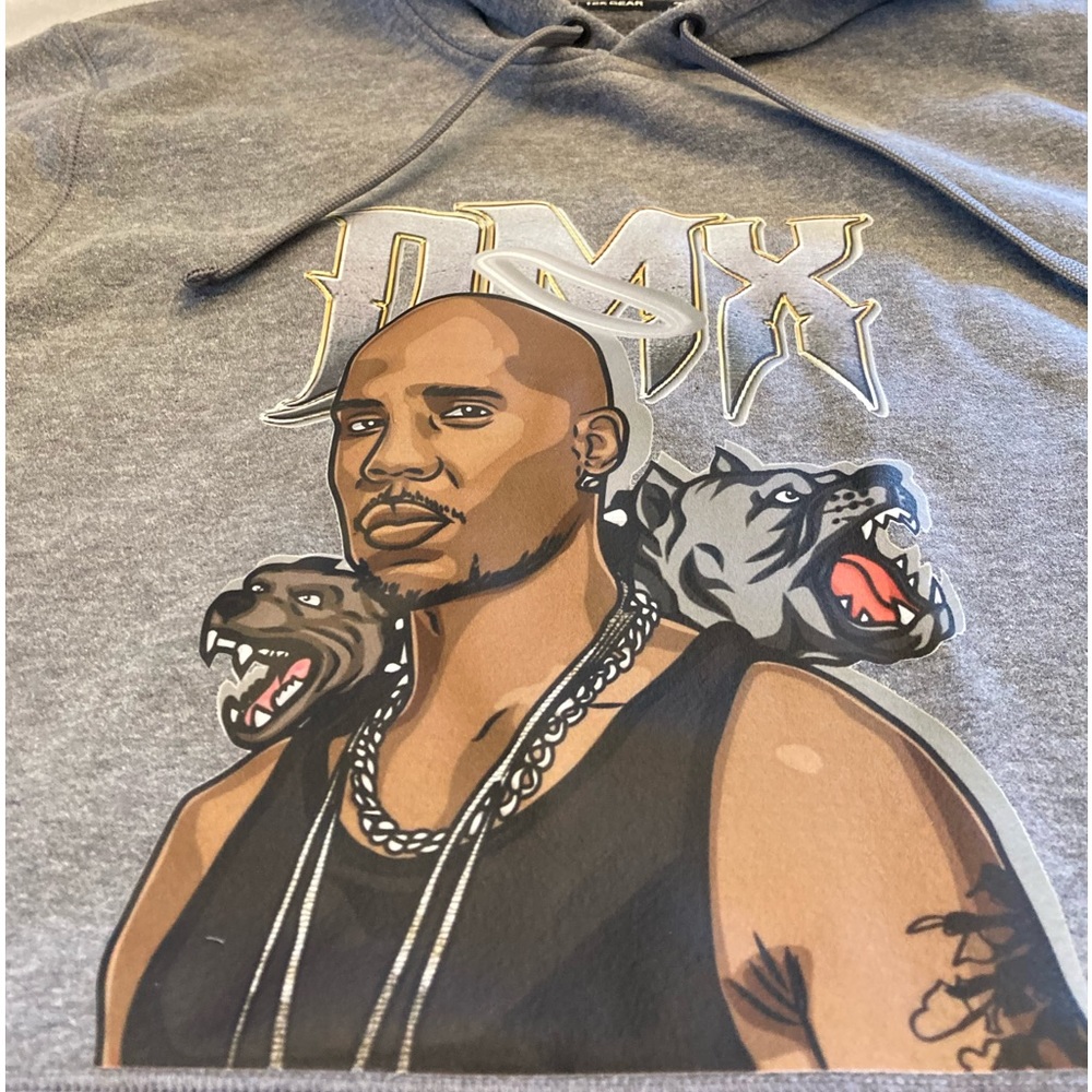 DMX (RIP) Halo & Dogs Grey TekGEAR Hoodie - Women XL
